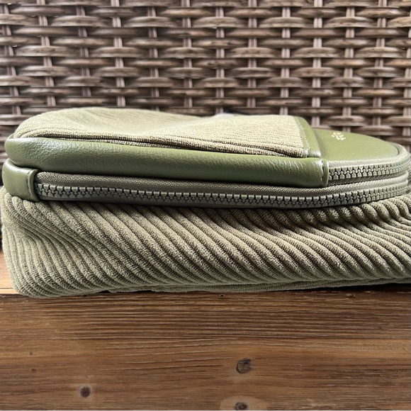 Haute Hippie Olive Corduroy Sling Bag – Gold Hardware, Striped Strap - Picture 9 of 12